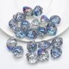 Colgante de cristal con cuentas de fresa con agujero horizontal tridimensional de 13 x 16 mm, joyería artesanal, pulsera, accesorios para el cabello, material de decoración para bodas, accesorios