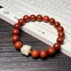 Material de Barro de Sangre de Pollo, Pulsera Auténtica de Palo de Rosa Estrella Dorada, Cuentas de Sándalo de Sangre de Alta Densidad, Joyería de Madera para Hombres y Mujeres