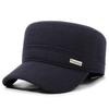 Novos Chapéus de Outono e Inverno para Homens de Meia-Idade e Idosos, Chapéus de Algodão de Outono e Inverno para Idosos, Bonés para Pai e Avô, Top Plano com Proteção para Orelhas e Aquecimento