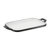 Bandeja Rectangular de Melamina con Doble Asa Imitación Porcelana Plato para Hotel Restaurante Plato para Fondue Barbacoa Plato de Barbacoa de Melamina
