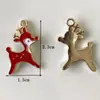 Accesorios de Aleación de Esmalte Dibujos Animados DIY Margarita Pequeña Mariposa Reno Árbol de Navidad Pulsera Pendientes Colgantes Joyería Hecha a Mano