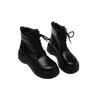 Novas botinhas de cadarço estilo coreano com solas grossas, saltos plataforma, botas casuais plataforma, tamanhos 34-45, desejo botas de comércio exterior, botas de tamanho grande