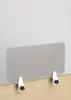 Pantalla de Escritorio de Acrílico Divisoria Borde Translúcido Mate Barrera Anticaída Instalación sin Taladro Personalizable