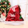 Decoraciones navideñas pieza abatible de doble cara Navidad gorro de lentejuelas de color selección de lentejuelas sombrero navideño de asta para adulto