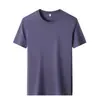 Camiseta de Manga Corta con Cuello Redondo, Enfriamiento Pesado de 210g, Transfronteriza del Sudeste Asiático para Hombre, Secado Rápido de Amoníaco Líquido, Color Sólido de Verano, Comercio Exterior