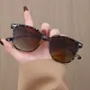 Gafas de sol de montura cuadrada clásica Uñas de arroz retro de alta gama Gafas de sol versátiles para el sol Gafas de sol lisas de moda para sesión de fotos callejera para hombres