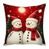 Almofada Elemento Boneco de Neve Alce de Natal Estampa Feriado Decoração Festiva Atmosfera de Sofá Almofada Lombar Decorativa