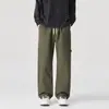 Calça casual moderna estilo americano para homens, outono de 2026, nova coleção de outono, algodão puro de alta qualidade, solta, perna larga, estilo esportivo workwear
