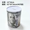 Cofrinho de Moedas de Dólar Lata de Metal Cofrinho de Economia Euro Caixa de Armazenamento de Moedas Apenas Entra Não Sai Caixa de Armazenamento de Dólar