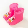 Botas de Lluvia de Dibujos Animados para Niños Zapatos de Agua para Niños de Comercio Exterior Antideslizantes Moda Zapatos de Goma Niños y Niñas Bebé Botas de Lluvia con Felpa Invierno Venta al por Mayor