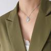 Collar con Moneda de Cupido León Estilo Ins Cool Europeo y Americano Nicho Acero de Titanio Chapado en Oro de 18K Venta Caliente para Hombres y Mujeres P907-8