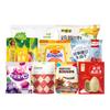 Bolsa de embalaje de alimentos personalizada de fábrica, venta al por mayor, bolsa autoportante con autosellado, bolsa de red roja para envasado de refrigerios, bolsa de papel de aluminio