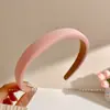 Acessório de Cabelo Dopamina Colorido 2025, Tiara de Coroa Alta, Estilo Popular Online, Versátil para Sair, Presilha de Cabelo Larga de Cor Sólida