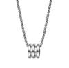 Collar Pequeño de Acero de Titanio para Hombre con Colgante Digital Romano Colgante Giratorio Collar Joyería Pareja Colgante Arcoíris