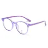Gafas Redondas de Marco Tr90 para Niños con Filtro de Luz Azul, Mismo Estilo para Estudiantes Hombres y Mujeres, Gafas Coloridas de Moda y Lindas, Se Pueden Adaptar con Lentes Graduados