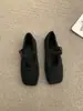 Zapatos Mary Jane peludos para mujer, para uso exterior en otoño e invierno, nueva moda 2025 estilo coreano, zapatos planos esponjosos, zapatos de felpa para mujer