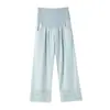 Pantalones Anchos de Maternidad con Adorno de Encaje, Nueva Colección Primavera/Verano 2026, Pantalones Anchos de Maternidad de Estilo Abuela Sueltos Casuales