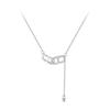 Collar de plata de ley S925 con diseño de nicho y nariz de cerdo para mujer, cadena de clavícula ligera de lujo de alta gama, nuevo regalo de San Valentín.
