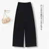 Pantalones anchos fluidos artísticos y sencillos hechos a medida, moda 2026 otoño nuevo de cintura alta, adelgazantes, versátiles, casuales