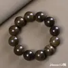 Bodhisattva ajedrez madera de agarwood hombres material viejo círculo único 2.0 pulsera cuentas Wen jugar agujero pequeño pulsera de rosario 108 mujeres