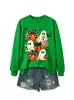 Amazon eBay estación independiente moda divertida versátil mujer fantasma calabaza murciélago lazo sudadera transfronterizo