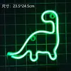 Luces de neón LED de dinosaurio decoración de pared luces colgantes luces de ambiente para fiestas navideñas diseño de habitación dormitorio navideño