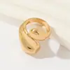 Joyería transfronteriza europea y americana sentido de la moda anillo de serpiente irregular simple aleación anillos geométricos traje