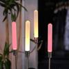 Luzes Solares de Chão LED Haste Acrílica Exterior Impermeável Iluminação de Atmosfera para Pátio Luzes Decorativas de Bambu para Gramado