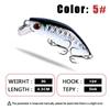 Cebo duro biónico Luya Mino pequeño sumergido de 5 colores, 4,5 cm 3 g, cebo falso Mino, equipo de pesca de lubina, abalorios, suministros para exteriores
