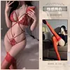 Lencería sexy para mujeres jóvenes, pijama sexy de encaje de tres piezas para pechos pequeños, ropa estilo deseo puro qqny, conjunto de uniforme para mujer, no es necesario quitar