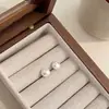 Pendientes grandes de perla cultivada con pasador de plata s925 para mujer, para ir al trabajo, 2024, nuevos pendientes populares, pendientes de alto nivel con temperamento, tendencia