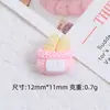 Mini papas fritas tejidas comida de juego caricatura DIY pegamento de crema resina accesorios pequeños hebilla de zapato con agujero material para joyería bolsa