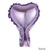 Em Estoque Balão de Coração de 5 polegadas Decoração de Atmosfera para Quarto de Casamento Arranjo de Aniversário Balão de Folha de Alumínio em Formato de Coração Adereços para Fotos