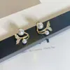 Pendientes de Cola de Pez de Diamante y Perla de Dos Piezas para Mujer Exquisitos Pendientes de Diseño Versátil Pendientes Verano 2022 Nueva Moda