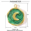 Amor europeo y americano moño llave diy titanio acero colgante femenino aceite cinco puntas estrella luna acero inoxidable joyería colgante