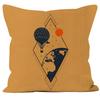 Almohada cuadrada con patrón de camping al aire libre, almohada de algodón PP, cojín de silla de felpa corta, almohada de lino, cojín de silla de estilo ins