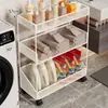 Prateleira de Banheiro Carrinho de Cesto de Roupa Suja de Banheiro Armário Lateral para Máquina de Lavar Roupa Banheiro Prateleira de Armazenamento para Detergente de Roupa