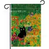 2026 Bestseller de Amazon Primavera y Verano Gato Floral Girasol Jardín Decoración Exterior Bandera Lino Bandera de Jardín