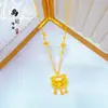 Popular en Tiktok Oro Arena Giratorio Auspicioso Ruyi Candado de Bendición Collar para Mujeres Campana de Filigrana Hueca Cadena para Clavícula Venta al por Mayor