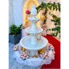 Fuente de agua corriente estilo europeo, patio jardín exterior, estanque de peces, elemento acuático, decoración de paisaje, adorno de boda, pozo de los deseos