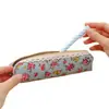 Estilo Bosque Elegante Estuche para Lápices Bolsa Coreana de Papelería Lienzo Vintage Floral Lunares Estuche para Lápices Bolsa para Lápices de Comercio Exterior
