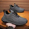 Zapatos Nuevos de Hombre para Primavera, Zapatos Deportivos de Cuero Transpirables, Zapatos Casuales de Papá Versátiles de Moda para Hombre, Suela Gruesa, Suela Blanda, Impermeables