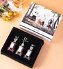 Set de tres piezas de Perfume Femenino de Marca Transfronteriza, Fragancia Fresca Amaderada Floral, Caja de Regalo de Cuatro Piezas para Hombre, Fragancia Ligera de Larga Duración