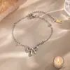 Pulsera Nueva de Moda de Acero de Titanio para Viajeros para Mujer, Joyería de Mano de Lujo Ligero, Pulseras Coreanas de Alta Gama para Parejas, Colección de Pulseras para Mujer