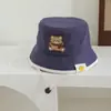 Atacado Chapéu de Pescador Americano Super Fofo para Crianças Urso Dançarino de Desenho Animado Chapéu de Sol para Bebê Menina Novo Chapéu Casual para Bebê