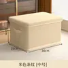 Caja de Almacenamiento de Tela de Espiga para el Hogar con Tapa Caja de Almacenamiento de Ropa No Tejido Portátil Plegable Caja de Almacenamiento con Tapa abatible