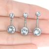 Titanio G23 14G 6/8/10mm barra doble cabeza zirconio piercing ombligo joyería al por mayor joyería para perforación