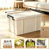 Caja de almacenamiento de ropa de gran capacidad, caja de almacenamiento para el hogar extragrande con tapa, especializada para juguetes y edredones, caja de almacenamiento de plástico portátil