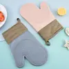 Luvas de Silicone Anti-Escaldamento Personalizadas para Cozinha, Micro-ondas e Forno, Camada Dupla, Isolamento Térmico, com Fivela para Pendurar, Resistentes a Altas Temperaturas, Luvas de Assar
