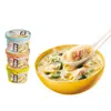 Señora. Los pequeños wontons Yuanbao de Gu son comida instantánea conveniente para el desayuno en el dormitorio, wontons listos para comer para gente perezosa, no requieren cocción